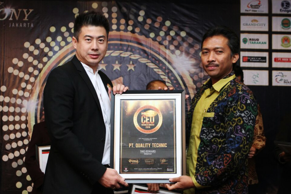 Indonesia CEO Winner Award 2016 Penghargaan Bergengsi diraih oleh PT.Quality Technic