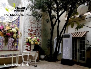 AC, Genset & Misting Fan supported by Quality Power Happy Wedding at Maroko House, Jakarta, 26 March 2017.