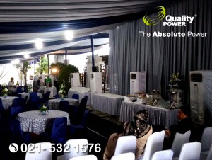 Rental AC & Genset supported by Quality Power Home Party at Lamandau Road, Jakarta, 15 October 2017.