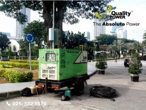 Rental AC & Genset supported by Quality Power Shooting of a advertise film at Epicentrum Utama Raya road, Jakarta, 19 January 2017.