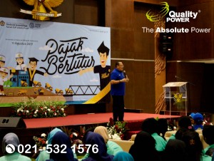 Rental Sound Syatem supported by Quality Power Pajak Bertutur at KPP Madya Jakarta, 11 August 2017.