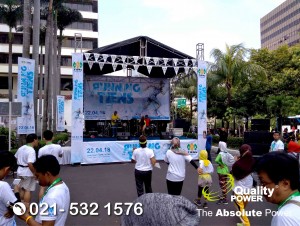 Rental Sound System supported by Quality Power, Car Free Day at Patung Sudirman Jakarta, 22 April 2018.