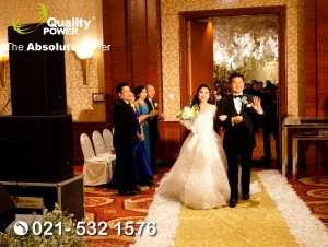 Rental Sound System supported by Quality Power  Happy Wedding at JW Marriott Jakarta, 09 September 2017.