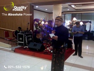 Rental Sound System supported by Quality Power Happy Wedding of Nilam & Panggih at Aneka Baktii 2 Building - Bekasi, 18 February 2017.