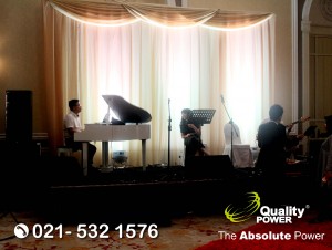 Rental Sound System supported by Quality Power Wedding of Handrata & Ferina at Ballroom Peninsula Jakarta, 05 November 2017.