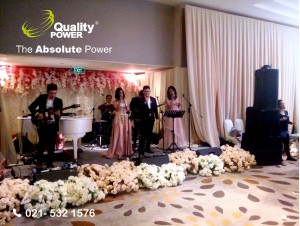 Rental Sound System supported by Quality Power Wedding of Indra & Vivi at Ballroom Pullman Hotel Thamrin Jakarta, 26 May 2017.