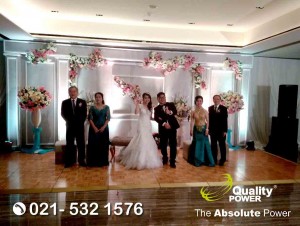 Rental Sound System supported by Quality Power, Wedding of Mike & Bianca at Kempinski Grand Ballroom Jakarta. 03 March 2018.