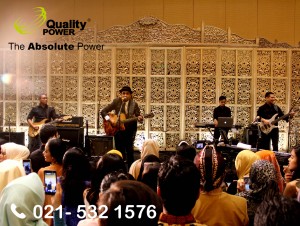 Rental Sound System supported by Quality Power wedding of Yustisia & Bayu at Sasana Kriya TMII Jakarta. 17 December 2017.