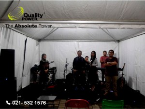 Rental sound system supported by Quality Power Event Organizer Crowd Entertainment at Swamas 3 road Jakarta, 14 January 2017
